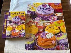 100% Complete! Springbok Cupcakes *350 Large Piece* Puzzle Cup Cake Desert Party - Picture 1 of 11