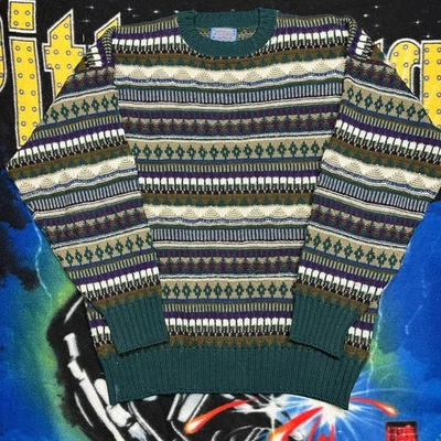 Vintage 90s Pendleton 3D Knit Crewneck Pullover Grandpa Sweater Men's Size XL - Image 1 of 4