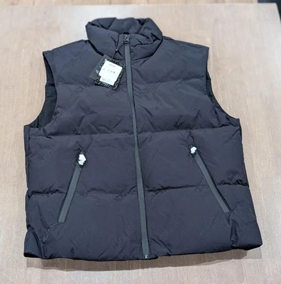 $795 Mens MACKAGE "Larry" Jacquard Logo Down Vest Black XL - Image 1 of 4