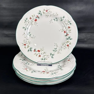Pfaltzgraff Winterberry Stoneware Set of (4) 10.5 Inch Dinner Plates Made in USA - Picture 1 of 5