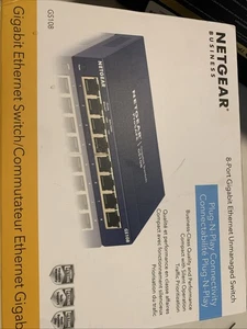 Conmutador Ethernet Gigabit independiente de 8 puertos NETGEAR GS108 ProSafe (GS108-400NAS) - Imagen 1 de 16
