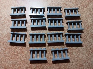 LEGO BULK LOT 14 LIGHT BLUISH GRAY FENCE SPINDLED 1X4X2  WITH STUDS ON TOP - Picture 1 of 1