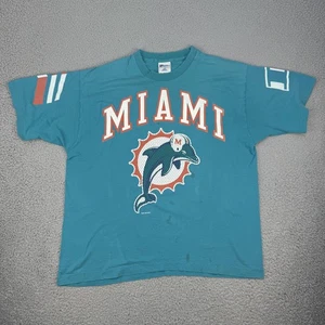 Vintage Miami Dolphins Shirt Herren XL Made USA NFL Football Pro Player 90s - Bild 1 von 24