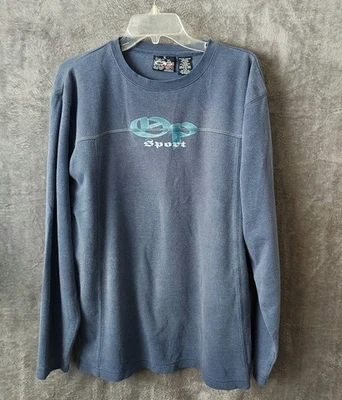 Camisa Térmica De Colección OP Ocean Pacific Sport Azul Manga Larga Crew Para Hombre Grande Y2K Foto 1 de 4