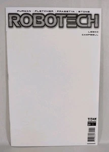 Robotech #21 (2019) Titan fumetto schizzo vuoto variante copertina quasi nuovo - Foto 1 di 5