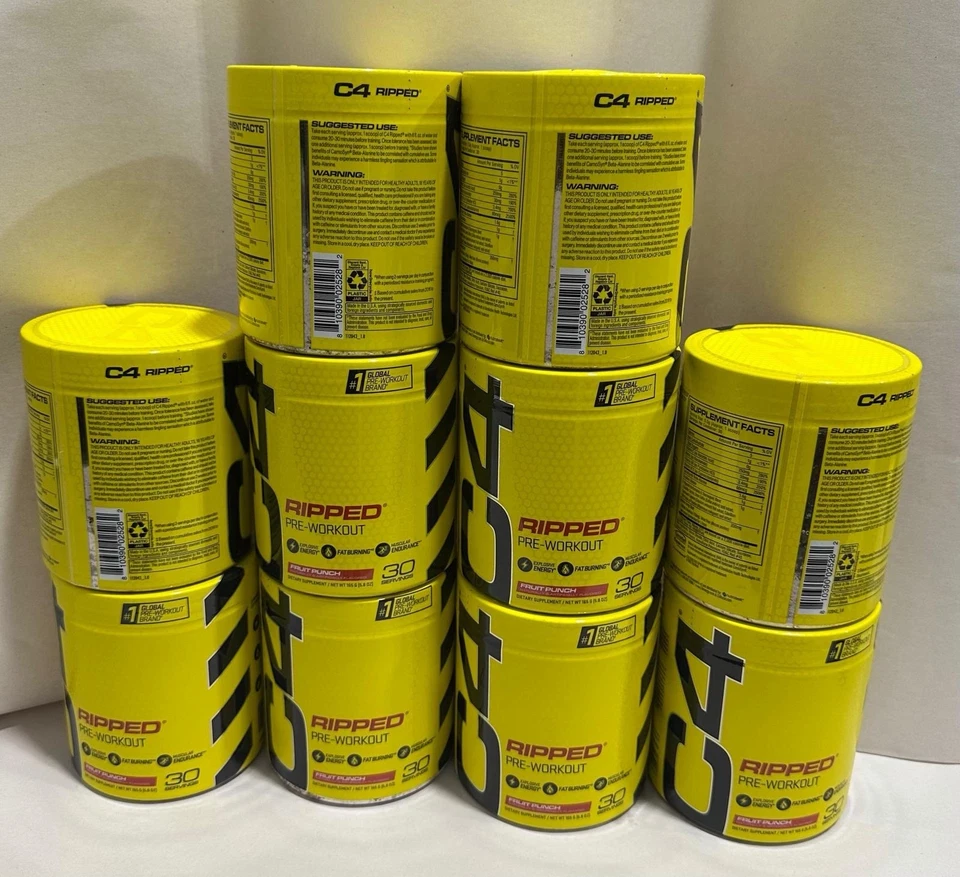 Cellucor C4 Rasgado Pre Entrenamiento Polvo Fruta Ponche Paquete De 10 Grumosos Foto 1 de 4