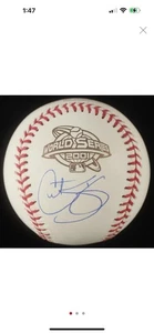 Curt Schilling Signed 2001 World Series Logo Baseball (JSA) - Picture 1 of 3