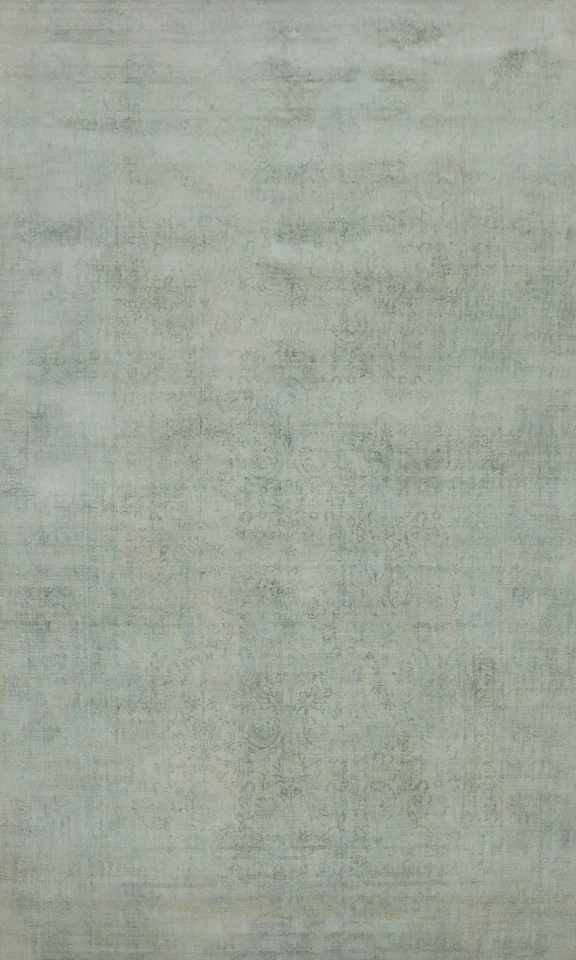 Handmade Transitional Solid Silk Carpet Geometric Oushak Oriental Rug 5x8 Ft - Image 1 of 4