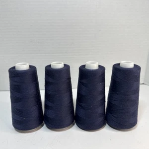 4 Talon SureLock Overlock Navy Blue  Thread 100% Spun Polyester 3000 Yds Each - Picture 1 of 6