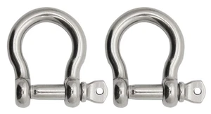 Extreme Max 3006.8297.2 Stainless Steel Bow Shackle-1/2",2-Pack - Bild 1 von 5