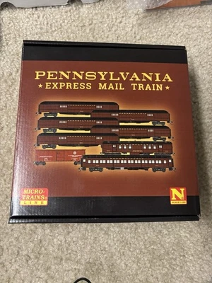 Juego de tren de correo Micro-Trains MTL escala N Pennsylvania Railroad/PRRR - marrón, paquete Foto 1 de 2