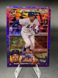 Logofractor cromado Topps 2023 púrpura #8 Mark Vientos novato/250 New York Mets - Imagen 1 de 3