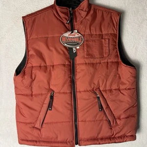 Vintage Plugg Puffer Vest Mens XL Reversible Zip Fleece Outdoor Skate Y2K NWT - Picture 1 of 3