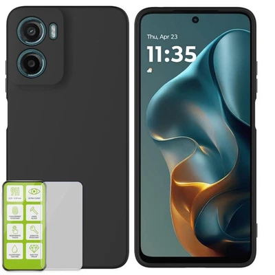 WIGENTO TPU Hülle + Schutzglas für Motorola Moto G06 4G Silikon Schutz Bundle 9H Glas