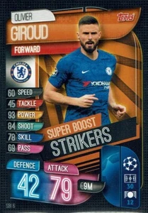 Topps Match Attax Campeones 19/20 Tarjeta Núm Sbi 6 Olivier Giroud Chelsea - Picture 1 of 1