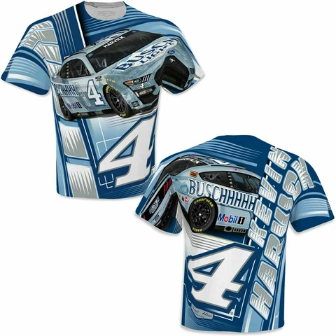 Kevin Harvick 2022 #4 Busch Light Sublimated Shirt New Free Ship Cover