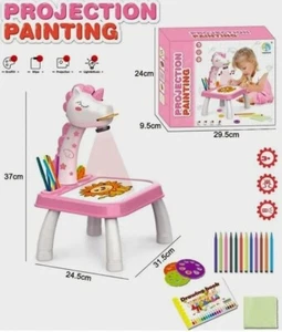 Kids Art Drawing Projector Mini Table Trace Draw Projection Painting Toy Unicorn - Picture 1 of 1