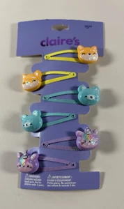 New Lot of 3 Pairs of Barrettes Fox, Bear & Unicorn from Claire's - Picture 1 of 2