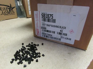 20 Pack .1875" Snap-In Plastic Bushings for Knock-Outs Black RV Camper Trailer - Foto 1 di 3
