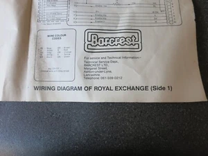 Barcrest Royal Exchange Fruit machine complete wiring diagram - Picture 1 of 3
