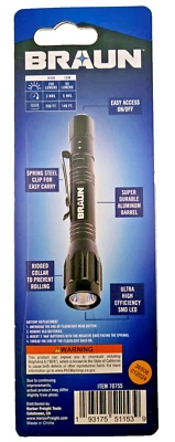 Pocket Pan Flashlight Tactical Portable Small Work Light 200 Lumen 250 Ft range - Image 1 of 2