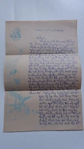 ARVN REPUBLIC SOUTH VIETNAM ARMY HAND WRITING LETTER AIRFORCE TRAINING ACADEMY - Imagen 1 de 7