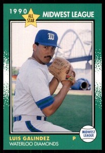 1990 Grand Slam Midwest League Luis Galindez Waterloo Diamonds #32