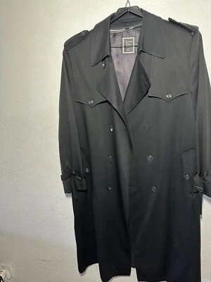 Gabardina Christian Dior Monsieur Paris Nueva York Forrada Hombre Impermeable Negro42 Foto 1 de 4