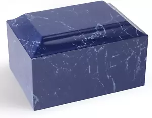 Blaue Marmor-Einäscherungsurne, Gedenkurnengewölbe für menschliche Asche, Urne Erwachsenengröße V - Bild 1 von 7