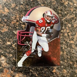 Jerry Rice 1998 Skybox EX-2001 CASCO HEROES inserto #5 acetato fustellato - Foto 1 di 3