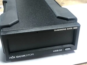 TANDBERG RDX QUIKSTOR External USB 3 Backup Drive & PSU 100DAY RTB WARRANTY - Picture 1 of 3