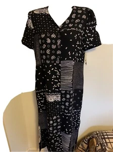 NWT Leslie Fay Dresses Vintage Maxi Dress Black/White Color Size 8 - Picture 1 of 9