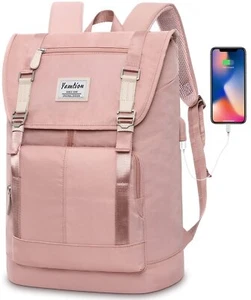 Women School Backpack 17" Laptop USB Charging Gym/Work/College Backpack - Picture 1 of 8