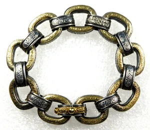 PULSERA KOSTANTINO ORO 18K PLATA ESTERLINA 14 DIAMANTES 84,0 Gramos Estate - Imagen 1 de 14