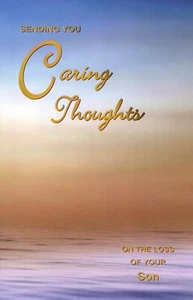 Tarjeta Caring Thoughts SYMPATHY LOSS OF SON, Sea Birds por Premium Greetings + ✉ - Imagen 1 de 4
