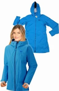 MOUNTAIN HARDWEAR Turquoise PLASMIC ION RAIN JACKET PARKA 33" Length MINT! S - Picture 1 of 3