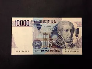 1984 Italy 10000 Lire Uncirculated - Aessandro Volta 1984- Free US Shipping cd - Picture 1 of 2