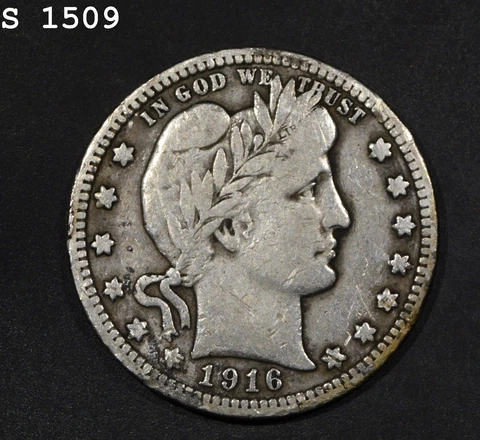 1916 Barber Quarter "Fine" *Free S/H After 1st Item* Cover