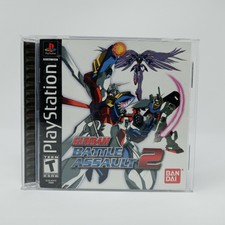 Gundam Battle Assault 2 (Sony PlayStation 1 2002) PS1 2 3 Black Label Disc VG