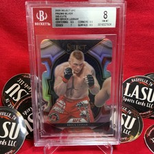 Brock Lesnar 2023 Panini Select UFC Concourse Silver Die Cuts Prizm SP #50 BGS 8