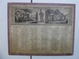 CALENDRIER / 1834 / HALTE MILITAIRE / COMBAT PRES D ALGER 21 X 27 CM - Imagen 1 de 10