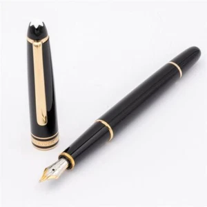 Montblanc Meisterstück 144 Classique 14K F Schwarz Gold Coated - Picture 1 of 5