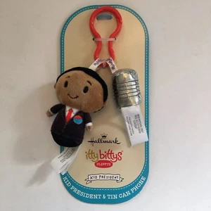Hallmark KID PRESIDENT & TIN CAN PHONE Itty Bittys Clippys -- NEW! - Picture 1 of 5