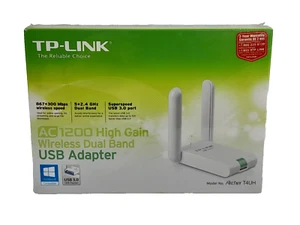 TP-Link AC1200 Wireless High Gain Dual Band USB Adapter (Archer T4UH) White - Imagen 1 de 11