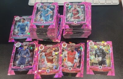2021-22 Prizm Pink Cracked Ice (100+) Lot  Premier League FOLARIN  ROOKIES ETC  - Image 1 of 2