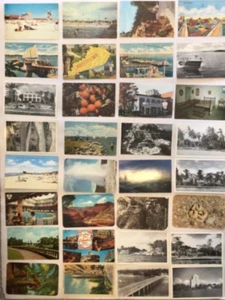 VINTAGE POSTCARDS LOT OF 32 1940's to 1960's FLORIDA MISSISSIPPI KENTUCKY ETC - Picture 1 of 24