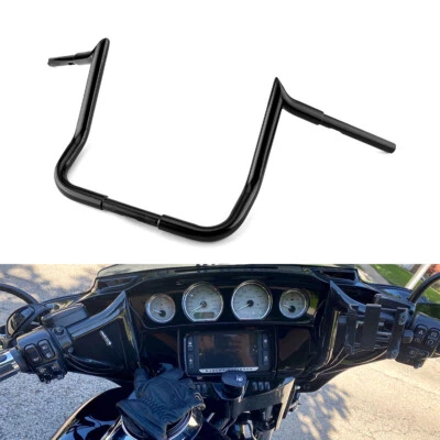 12" Meathook 1-1/4" Ape Hanger Handlebar For Harley Electra Ultra Glide 86-23 - Image 1 of 4