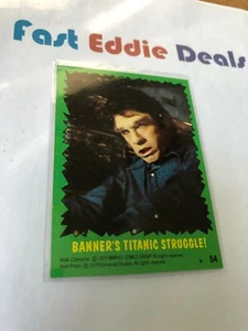 TOPPS 1979 THE INCREDIBLE HULK BUBBLEGUM CARD 54 BILL BIXBY EXCELLENT FERRIGNO - Picture 1 of 2