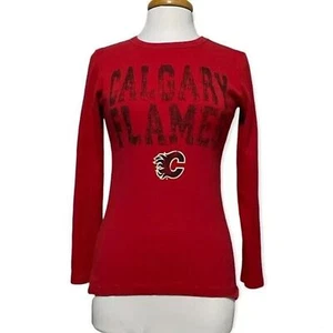 Calgary Flames NHL 5th & Ocean T-Shirt Größe Medium rot Hockey Sport - Bild 1 von 11