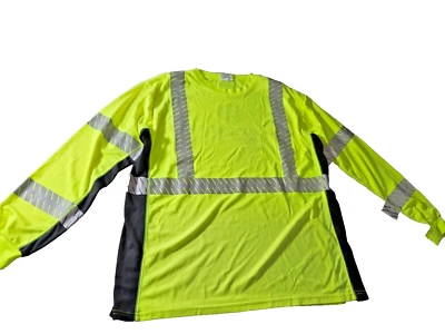 ML KISHIGO Camiseta de Seguridad Para Hombre Amarilla Manga Larga Sólida Cuello Redondo Talla 2X Foto 1 de 4